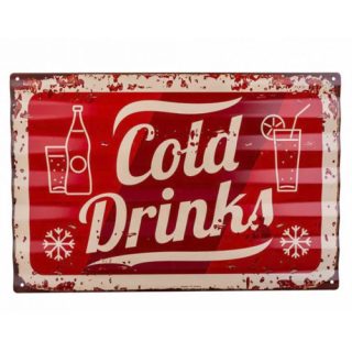 Cold Drinks Metal Sign